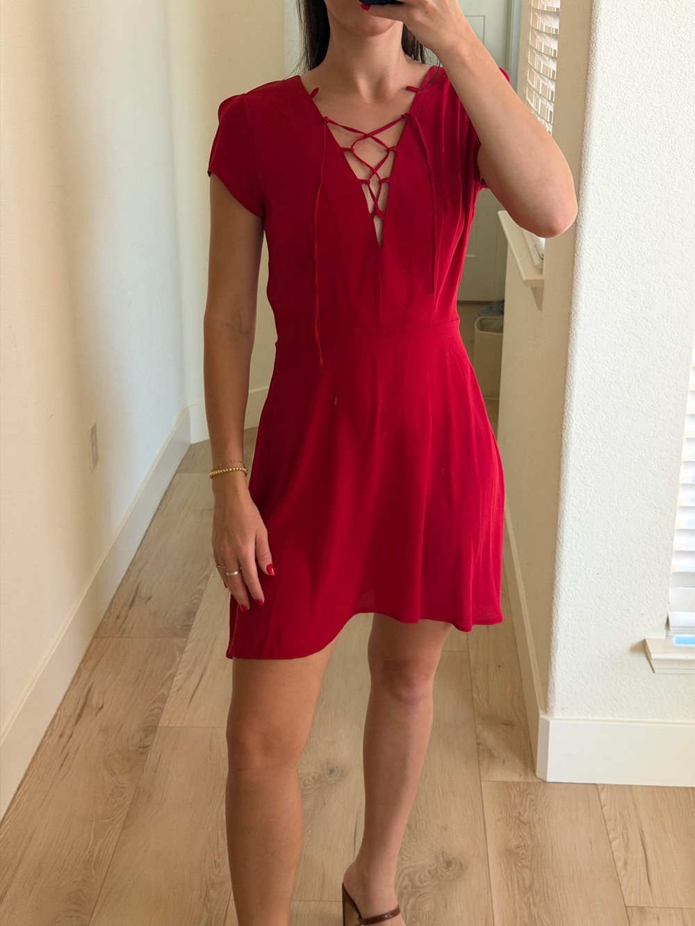 Red lightweight dress